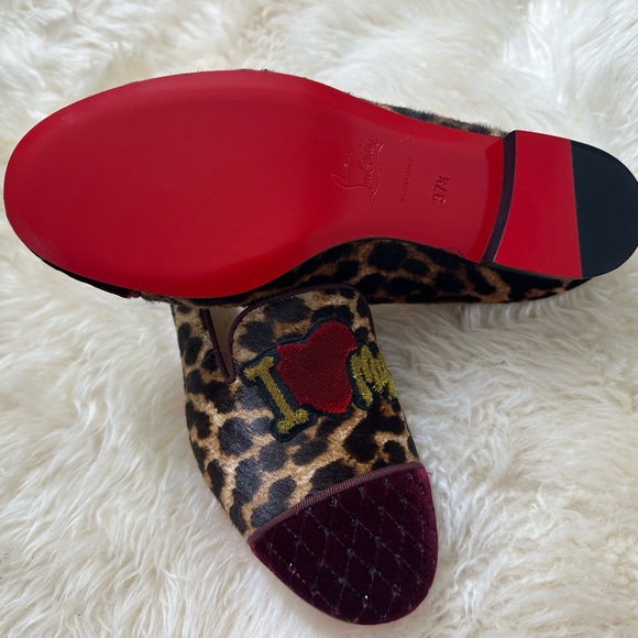 Christian Louboutin red bottom flat shoes us7.5 - Picture 8 of 10